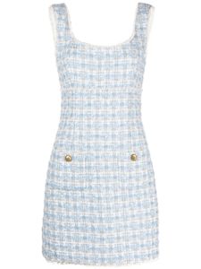 SANDRO metallic tweed minidress - Bleu