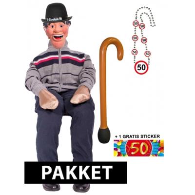 Compleet Abraham pop pakket - Tuinpop - 6 delig - 50 jaar geworden