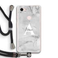 Ivory Marble: Pixel 3 XL Transparant Hoesje met koord