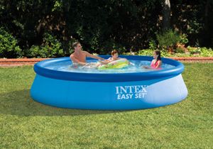 Intex Easy Set Pool Easy zwembad (opblaasring) 5621 l (Ø x h) 366 cm x 76 cm incl. filterpomp, incl. leiding