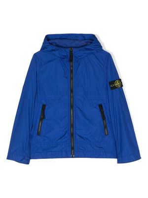 Stone Island Junior doudoune à motif Compass - Bleu