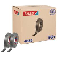 tesa tesaband 4688 Standard 04688-00006-00 Textieltape Zilver (mat) (l x b) 50 m x 25 mm 36 stuk(s)