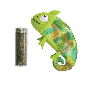 Kong kameleon met catnip hervulbaar (6,5X11,5X2,5 CM)