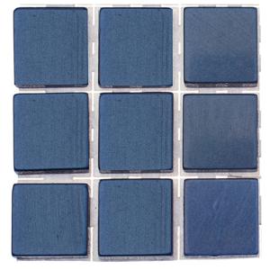 Glorex Hobby - mozaiek stenen/steentjes - donkerblauw - 63x stuks - 10 x 10 x 2 mm - knutselen