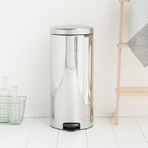 Brabantia newIcon pedaalemmer 30 liter met kunststof binnenemmer - Brilliant Steel