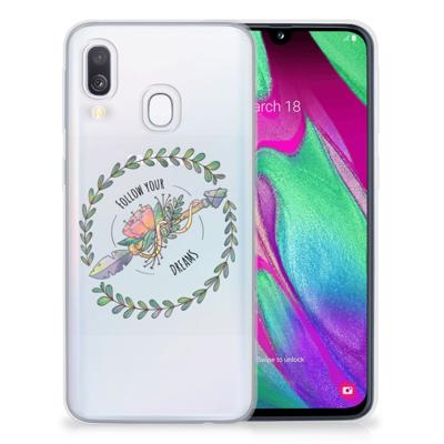 Samsung Galaxy A40 Telefoonhoesje met Naam Boho Dreams Samsung Galaxy A40 Telefoonhoesje met Naam Boho Dreams
