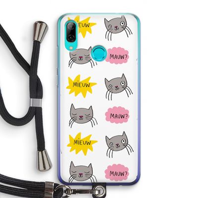 Meow: Huawei P Smart (2019) Transparant Hoesje met koord