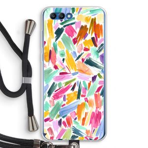 Watercolor Brushstrokes: Honor 10 Transparant Hoesje met koord