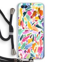 Watercolor Brushstrokes: Honor 10 Transparant Hoesje met koord