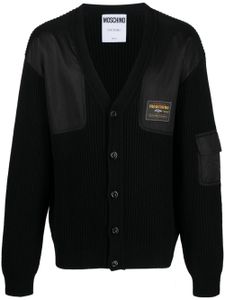 Moschino cardigan à patch logo - Noir