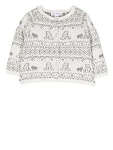 Tartine Et Chocolat cardigan en maille fair isle - Gris