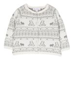 Tartine Et Chocolat cardigan en maille fair isle - Gris