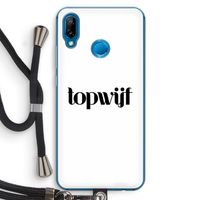 Topwijf Wit: Huawei P20 Lite Transparant Hoesje met koord
