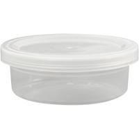 Creativ Company Plastic potje met deksel, h: 24 mm, d 68 mm, 45 ml, 20 stuk/ 1 doos