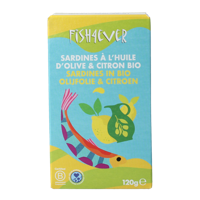 Fish 4 Ever Sardines olijfolie citroen 120 Gram