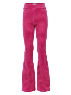 LOOXS Little winter velvet broek meisjes - roze- rib