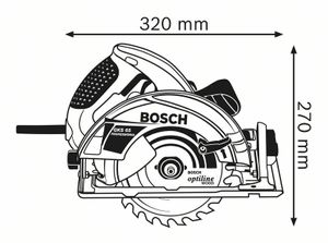 Bosch Professional GKS 65 Handcirkelzaag Zaagdiepte 90° (max.) 65 mm 1600 W