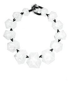 Monies collier transparent Nocte à design oversize - Blanc