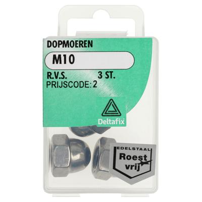 Dopmoeren m10 rvs 3st - Deltafix