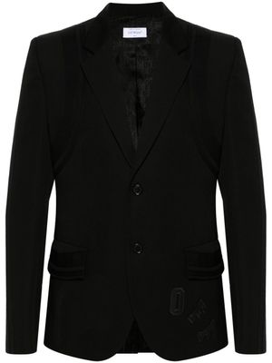 Off-White blazer Varsity à simple boutonnage - Noir