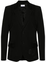 Off-White blazer Varsity à simple boutonnage - Noir - thumbnail