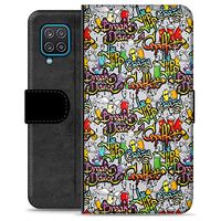 Samsung Galaxy A12 Premium Portemonnee Hoesje - Graffiti