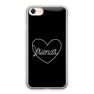 Friends heart black: iPhone 8 Transparant Hoesje