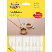 Etiket Avery 3335 49x10mm wit 924 stuks