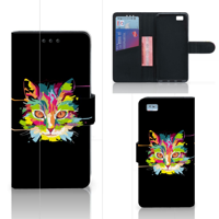 Huawei Ascend P8 Lite Leuk Hoesje Cat Color