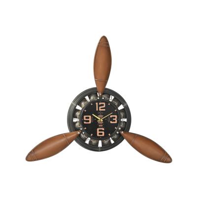 Muurklok Home ESPRIT Bruin Zwart Metaal Propellers Vintage 118 x 24 x 134 cm