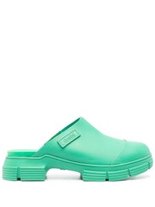 GANNI mules City - Vert