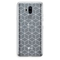 Zwart-witte kubussen: LG G7 Thinq Transparant Hoesje