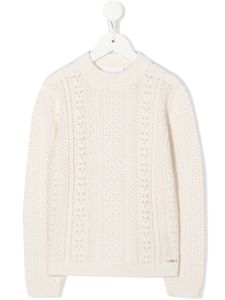 Chloé Kids pull en maille épaisse - Blanc