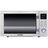 Severin MW 7774 Magnetron RVS (geborsteld), Zilver 900 W Grillfunctie, Met pizzafunctie, Heteluchtfunctie