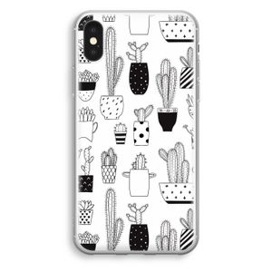 Cactusmotief: iPhone XS Transparant Hoesje