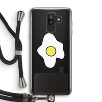 Spiegelei: Samsung Galaxy J8 (2018) Transparant Hoesje met koord