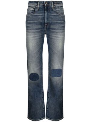 R13 jean slim à taille haute - Bleu