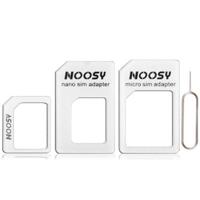 4 in 1 (Nano SIM naar Micro SIM Card+ Micro SIM naar standaard kaart + Nano SIM naar standaard kaart + Sim kaart lade houder uitwerpen Pin sleutel Too