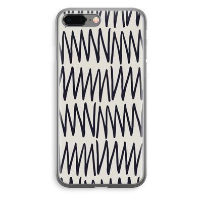 Marrakech Zigzag: iPhone 8 Plus Transparant Hoesje