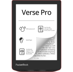 PocketBook Verse Pro e-book reader Touchscreen 16 GB Wifi Zwart, Rood