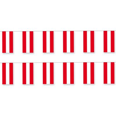 Slinger Oostenrijk - 2x - 400 cm - papier - vlag - landen - Oostenrijkse vlag