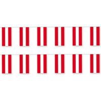 Slinger Oostenrijk - 2x - 400 cm - papier - vlag - landen - Oostenrijkse vlag