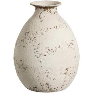 Vaas Antica - off-white - metaal - 37xØ25 cm - Leen Bakker