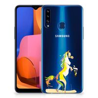 Samsung Galaxy A20s Telefoonhoesje met Naam Horse Color - thumbnail
