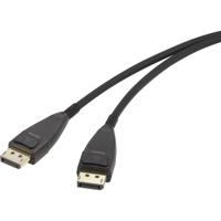 Renkforce RF-3770962 DisplayPort-kabel DisplayPort Aansluitkabel DisplayPort-stekker, DisplayPort-stekker 20.00 m Zwart 8K UHD, Vergulde steekcontacten