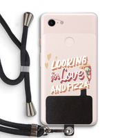 Pizza is the answer: Pixel 3 XL Transparant Hoesje met koord