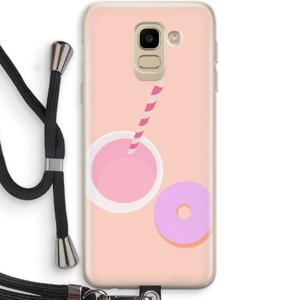 Donut: Samsung Galaxy J6 (2018) Transparant Hoesje met koord