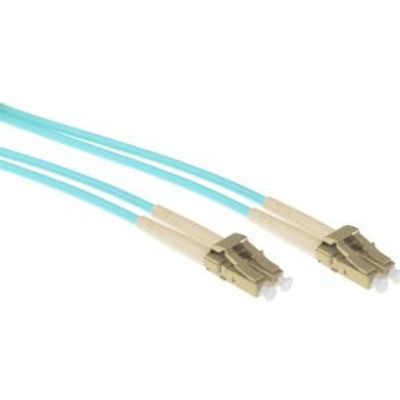ACT 1 meter multimode 50/125 OM3 duplex armored fiber patch kabel met LC connectoren