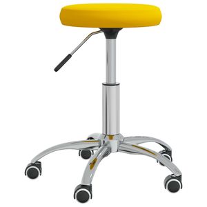 VidaXL Massagekruk fluweel mosterdgeel