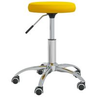 VidaXL Massagekruk fluweel mosterdgeel